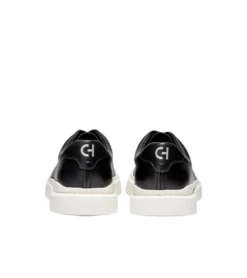 Cole Haan GrandPrø Rally Laser Cut Black Leather Lace-Up Sneaker -Walking On A Cloud colrally01c