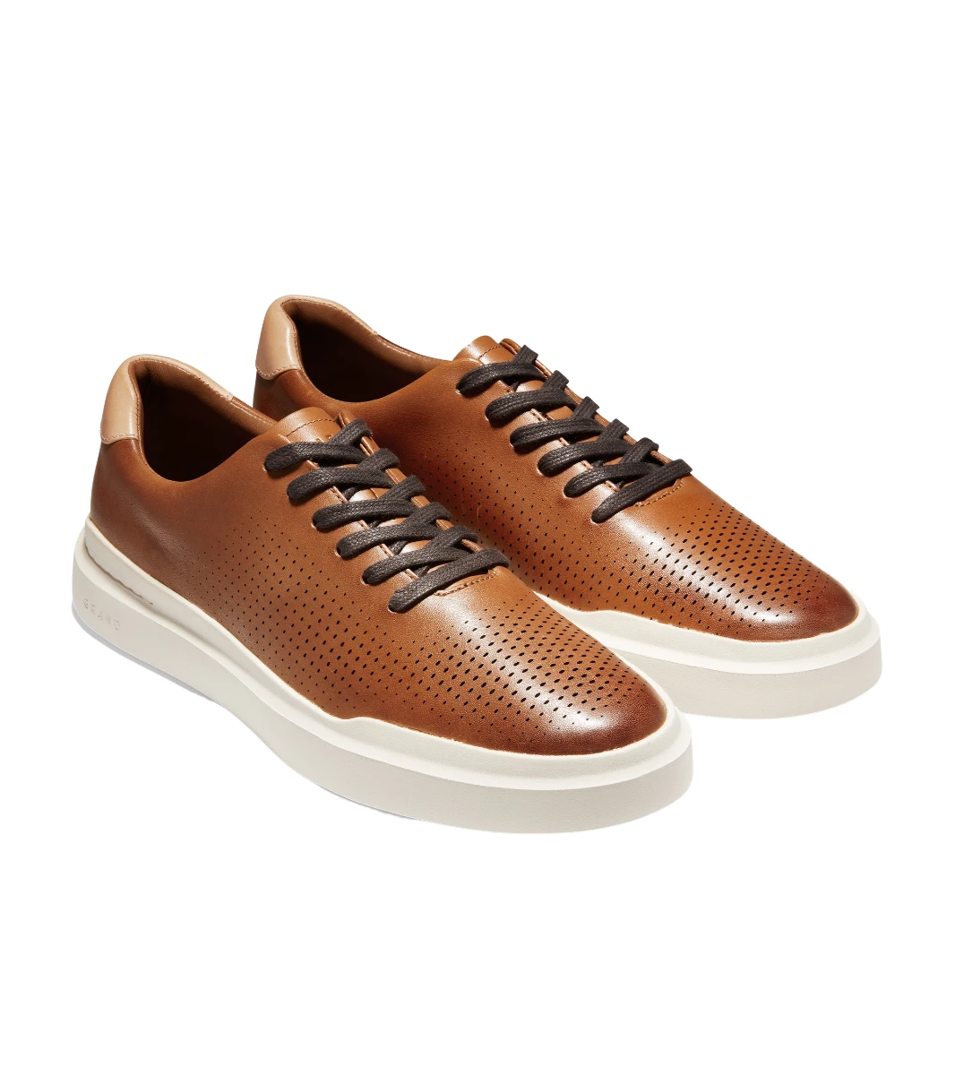 Cole Haan GrandPrø Rally Laser Cut Tan Brown Leather Lace-Up Sneaker 8 Cole Haan GrandPrø Rally Laser Cut Tan Brown Leather Lace-Up Sneaker - Image 6