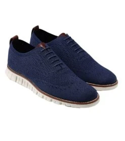 Cole Haan ZERØGRAND Wingtip Oxford Blue Stitchlite -Walking On A Cloud colstitchlite03d