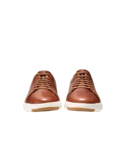 Cole Haan GrandPrø Brown Leather Lace-Up Tennis Sneaker -Walking On A Cloud coltennis06b