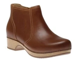 Dansko Barbara Tan Brown Oiled Leather Ankle Boot