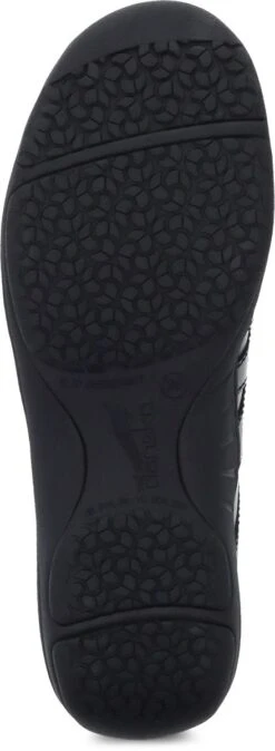 Dansko Neena Black Leather Slip-Resistant Lace-Up Shoe -Walking On A Cloud danneena01c