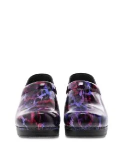 Dansko Professional Painted Leopard Patent Clog -Walking On A Cloud danprofplp01d