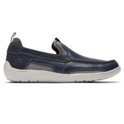 FitSmart Navy Leather Loafer -Walking On A Cloud dunfitsmartlo03e