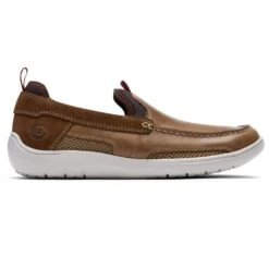 FitSmart Tan Leather Loafer -Walking On A Cloud dunfitsmartlo06e