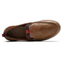 FitSmart Tan Leather Loafer -Walking On A Cloud dunfitsmartlo06f