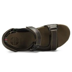 Nolan Brown Leather Adjustable Sandal -Walking On A Cloud dunnolan02f