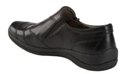 Kara Faraday Black Leather Zipper Slip-On Shoe -Walking On A Cloud earfaraday01c