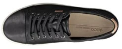 ECCO Women's Soft 7 Black Leather Lace-Up Sneaker -Walking On A Cloud ecc43000301a