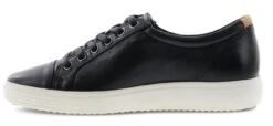 ECCO Women's Soft 7 Black Leather Lace-Up Sneaker -Walking On A Cloud ecc43000301b