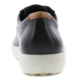 ECCO Women's Soft 7 Black Leather Lace-Up Sneaker -Walking On A Cloud ecc43000301c