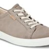 ECCO Women's Soft 7 Warm Grey Lace-Up Sneaker -Walking On A Cloud ecc43000307