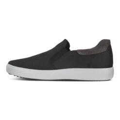 ECCO Men's Soft 7 Black Nubuck Leather Slip-On Sneaker 9 ECCO Men's Soft 7 Black Nubuck Leather Slip-On Sneaker -Walking On A Cloud ecc47019401a
