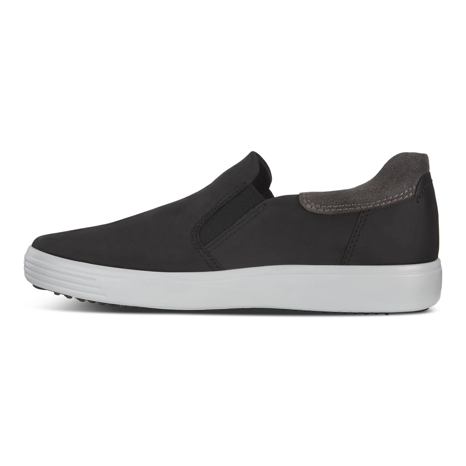 ECCO Men's Soft 7 Black Nubuck Leather Slip-On Sneaker 6 ECCO Men's Soft 7 Black Nubuck Leather Slip-On Sneaker - Image 4