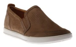 ECCO Collin 2.0 Birch Brown Nubuck Leather Slip-On Sneaker