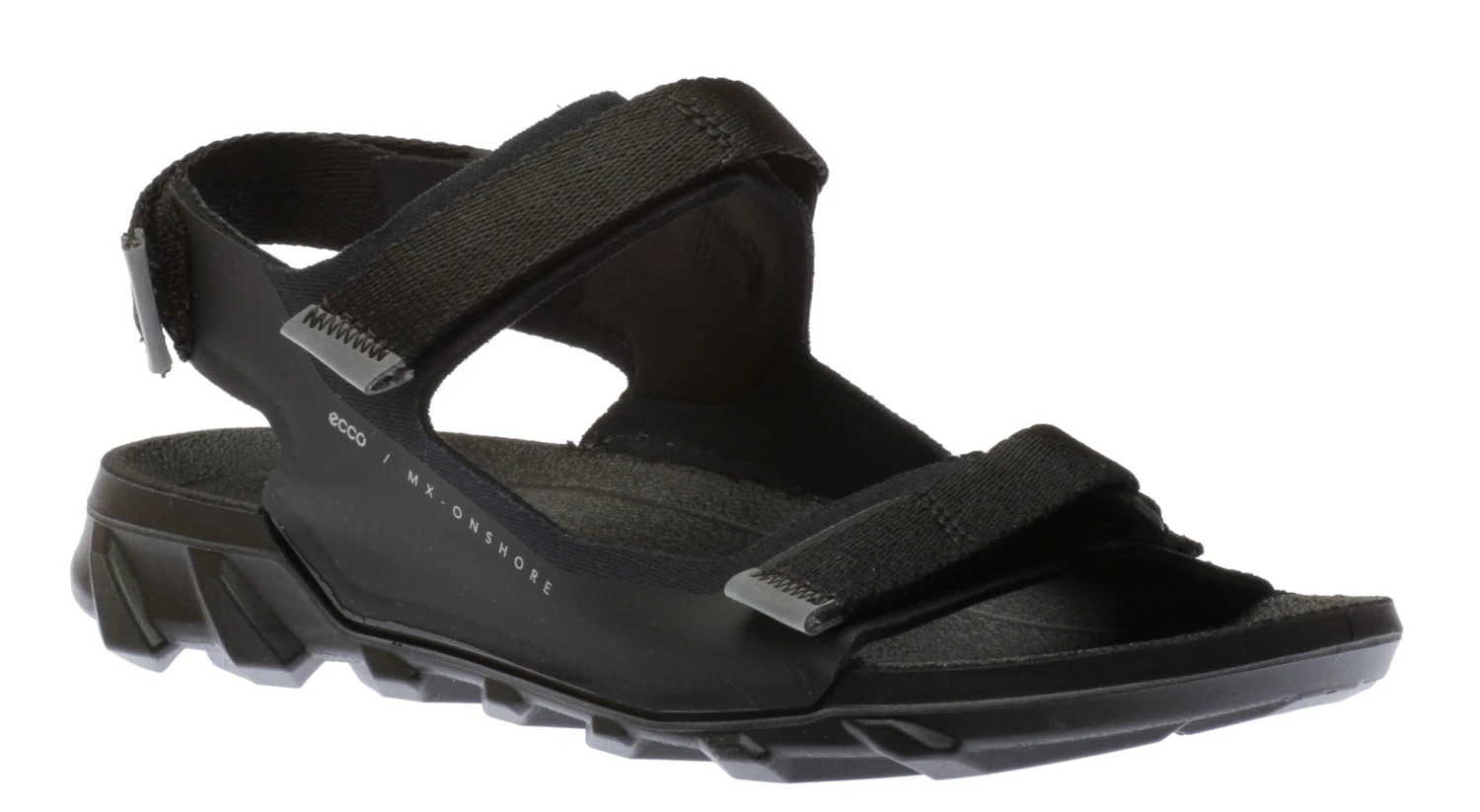 ECCO Women's MX Onshore Black 3-Strap Water Friendly Sport Sandal 3 ECCO Women's MX Onshore Black 3-Strap Water Friendly Sport Sandal