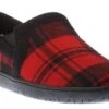 Jacob Red Black Plaid Slip-On Slipper -Walking On A Cloud foajacob10