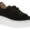 Gabor 93.201.17 Black Suede Platform Lace-Up Sneaker -Walking On A Cloud gab93 201 17