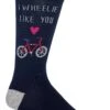 Hotsox Men's I Wheelie Like You Crew Socks -Walking On A Cloud hotiwheelielike