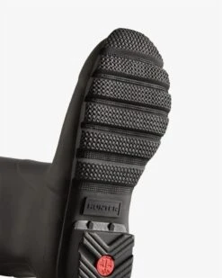 Hunter Women's Black Tall Back Adjustable Rain Boots -Walking On A Cloud hunw2489301e