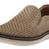 McGuffey Woven Beige Nubuck Slip-On Sneaker -Walking On A Cloud johmcguffeyw08