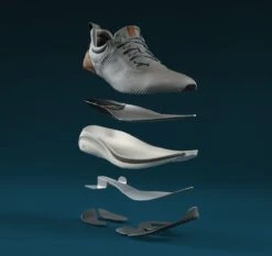 XC4 TR1-Luxe Hybrid Black Leather Lace-Up Sneaker -Walking On A Cloud johtr1luxe01f