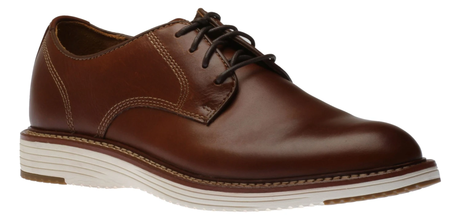 Upton Tan Brown Leather Plain Toe Derby Dress Shoe 3 Upton Tan Brown Leather Plain Toe Derby Dress Shoe