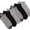 K. Bell Women's Black Multicolour No Show Socks (Six Pair Pack) -Walking On A Cloud kswf19c437