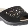 Slide Black Studded Slide Sandal 1 Slide Black Studded Slide Sandal -Walking On A Cloud lady817031801
