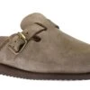 Mephisto Halina Warm Grey Suede Leather Clog