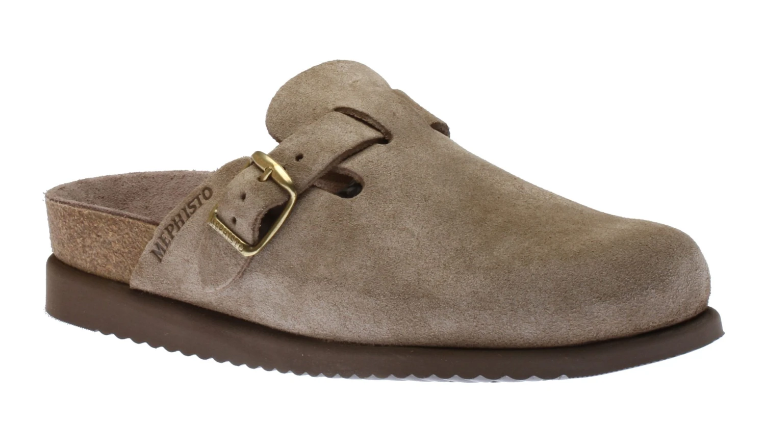 Mephisto Halina Warm Grey Suede Leather Clog 3 Mephisto Halina Warm Grey Suede Leather Clog