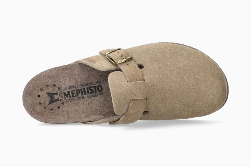 Mephisto Halina Warm Grey Suede Leather Clog 4 Mephisto Halina Warm Grey Suede Leather Clog - Image 2
