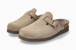Mephisto Halina Warm Grey Suede Leather Clog 8 Mephisto Halina Warm Grey Suede Leather Clog -Walking On A Cloud mephalina07d