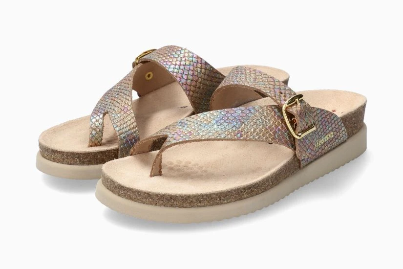 Mephisto Helen Gold Multicoloured Reptilia Thong Sandal 4 Mephisto Helen Gold Multicoloured Reptilia Thong Sandal - Image 2