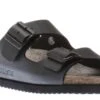 Mephisto Nerio Black Scratch Leather Slide Sandal 1 Mephisto Nerio Black Scratch Leather Slide Sandal -Walking On A Cloud mepnerio01