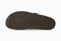 Mephisto Nerio Scratch Brown Leather Slide Sandal -Walking On A Cloud mepnerio02e