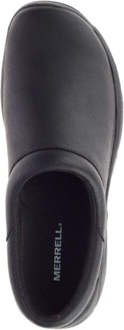 Merrell Encore Gust 2 Black Leather Wide Width Clog -Walking On A Cloud merencoreg201b 1