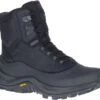 Merrell Thermo Overlook 2 Mid Waterproof Black Leather Wide Boot -Walking On A Cloud meroverlook201 1