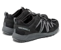 Merrell Wildwood Aerosport Black Trail Running Shoe 8 Merrell Wildwood Aerosport Black Trail Running Shoe -Walking On A Cloud merwildwoodm01b
