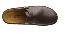 Aster Brown Leather Clog -Walking On A Cloud naoaster739g
