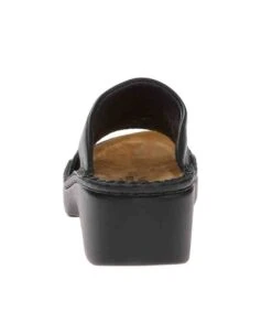 Rome Black Leather Slide Sandal -Walking On A Cloud naorome034d