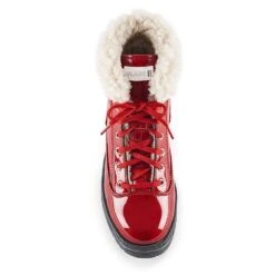 Olang Rimini Lace-Up Red Patent Winter Ankle Boot -Walking On A Cloud olarimini10b
