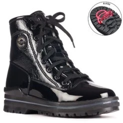 Olang Sound Black Patent Winter Boot -Walking On A Cloud olasound01