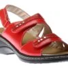 2 Velcro Sandal Red