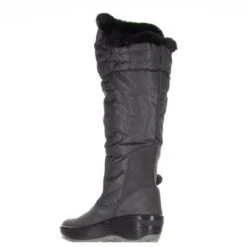 Natasha Black Faux Fur Trim Winter Boot -Walking On A Cloud pajnatasha01b