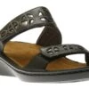 Cornet Black Leather Slide Sandal