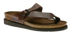 Mephisto Helen Desert Brown Leather Thong Sandal