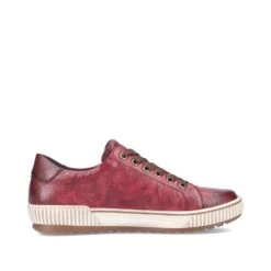 Remonte Ottawa Burgundy Leather Zipper Lace-Up Sneaker -Walking On A Cloud remd070035f