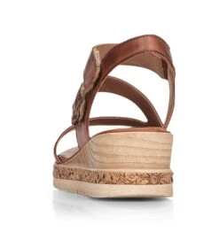 Remonte Odeon Brown Cheetah Wedge Sandal -Walking On A Cloud remd305424c