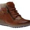 Remonte Ottawa Brown Ruched Zipper Boot -Walking On A Cloud remr148622
